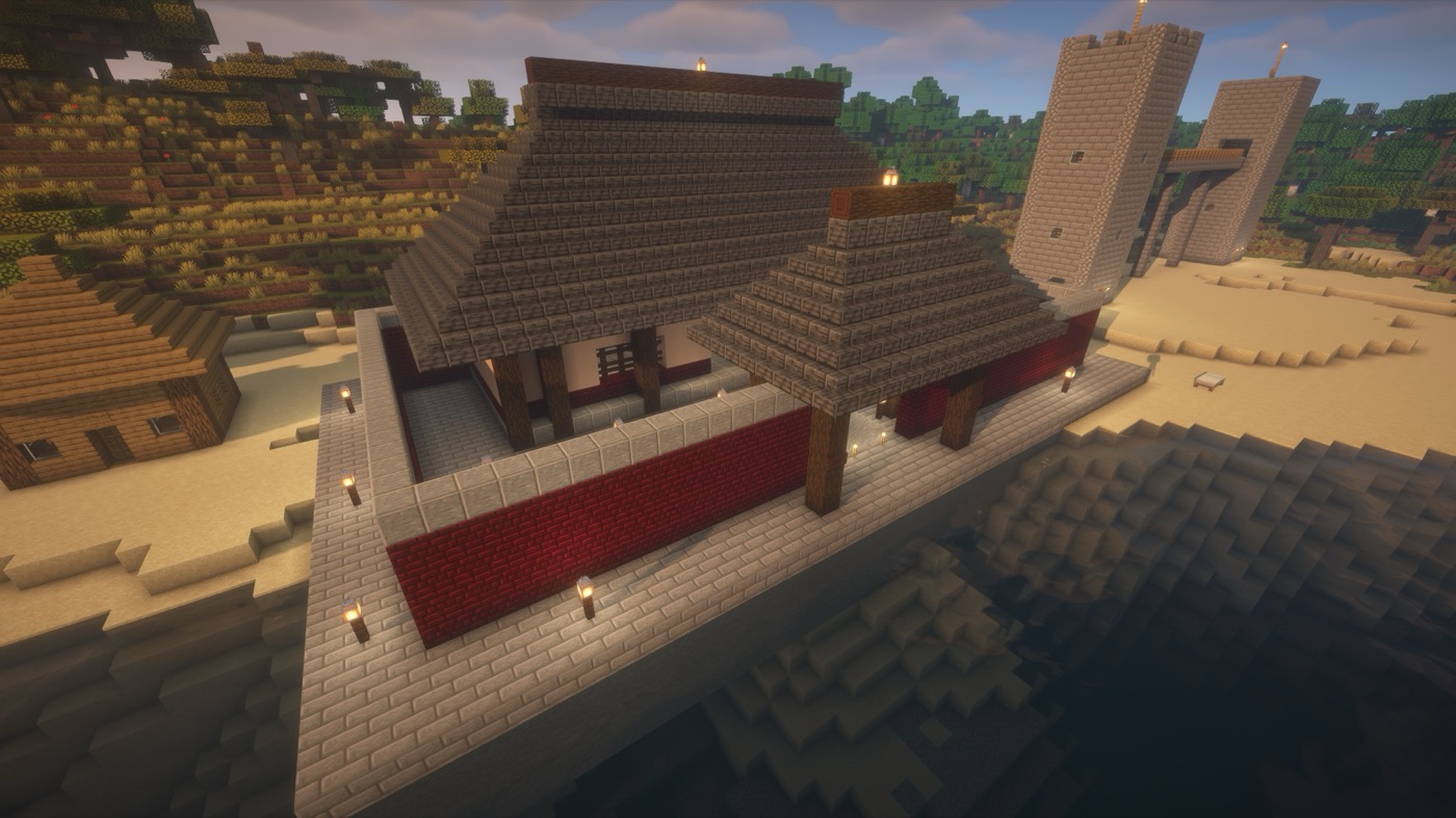 A stone temple built by Claude through Ashlar
